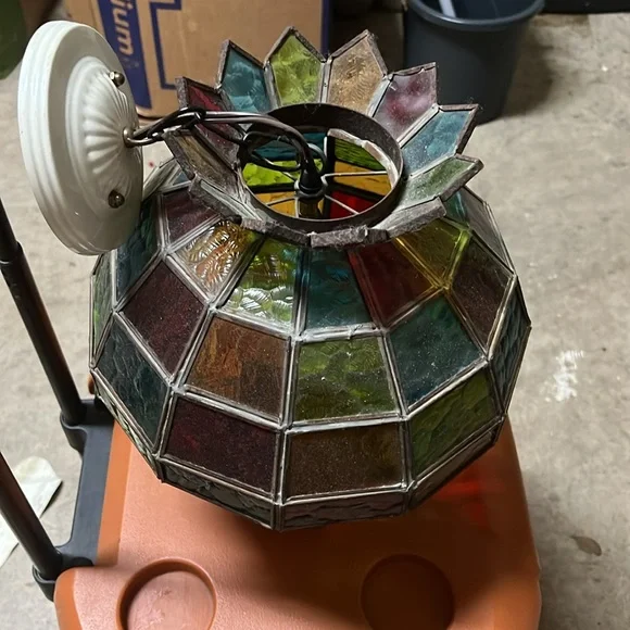 Vintage Stained glass lamp - Picture 3 of 4